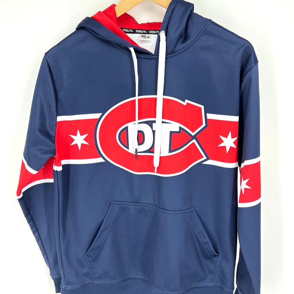 5ivehole Gasior Mens Hoodie Jersey Size Small Blue Red